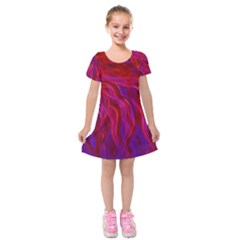 Background Texture Pattern Kids  Short Sleeve Velvet Dress