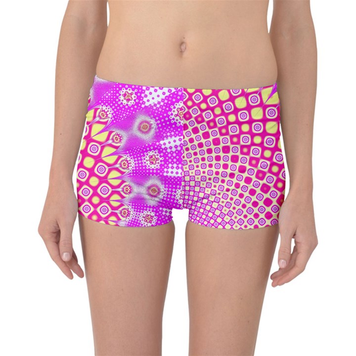 Digital Arts Fractals Futuristic Pink Reversible Boyleg Bikini Bottoms