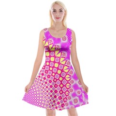 Digital Arts Fractals Futuristic Pink Reversible Velvet Sleeveless Dress