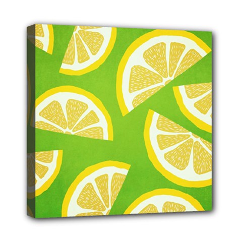 Lemon Fruit Healthy Fruits Food Mini Canvas 8  X 8  (stretched) by Nexatart