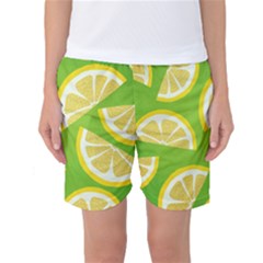 Lemon Fruit Healthy Fruits Food Women s Basketball Shorts by Nexatart