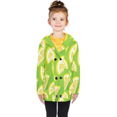 Lemon Fruit Healthy Fruits Food Kids  Double Breasted Button Coat by Nexatart