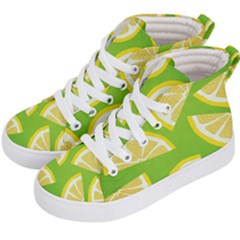 Lemon Fruit Healthy Fruits Food Kids  Hi-top Skate Sneakers by Nexatart