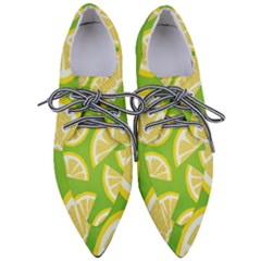 Lemon Fruit Healthy Fruits Food Women s Pointed Oxford Shoes by Nexatart