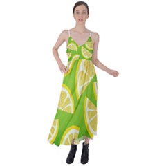 Lemon Fruit Healthy Fruits Food Tie Back Maxi Dress