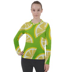 Lemon Fruit Healthy Fruits Food Women s Pique Long Sleeve Tee