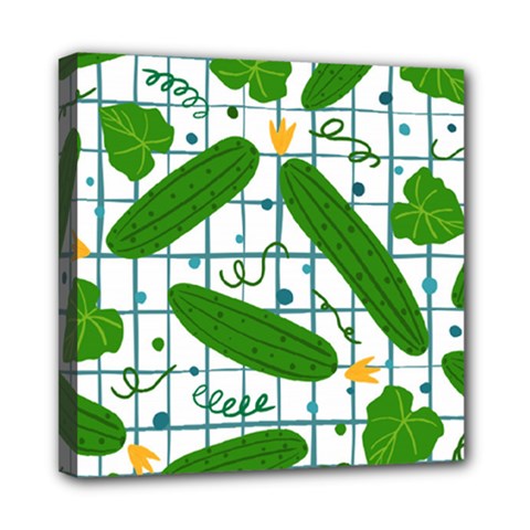 Seamless Pattern With Cucumber Mini Canvas 8  X 8  (stretched)