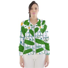 Seamless Pattern With Cucumber Women s Windbreaker