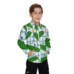 Seamless Pattern With Cucumber Kids  Windbreaker