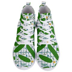 Seamless Pattern With Cucumber Men s Lightweight High Top Sneakers by Nexatart