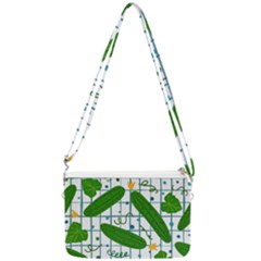 Seamless Pattern With Cucumber Double Gusset Crossbody Bag