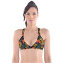 Fashionable Seamless Tropical Pattern With Bright Green Blue Plants Leaves Plunge Bikini Top View1