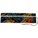 Fashionable Seamless Tropical Pattern With Bright Green Blue Plants Leaves Roll Up Canvas Pencil Holder (L) View2