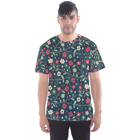 Flowering Branches Seamless Pattern Men s Sports Mesh Tee by Nexatart