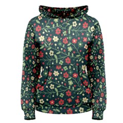 Flowering Branches Seamless Pattern Women s Pullover Hoodie