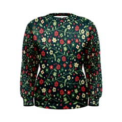 Flowering Branches Seamless Pattern Women s Sweatshirt