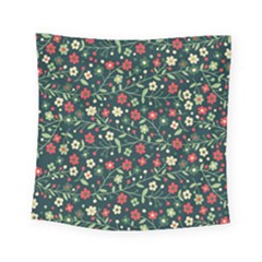 Flowering Branches Seamless Pattern Square Tapestry (small)