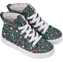 Flowering Branches Seamless Pattern Kids  Hi-Top Skate Sneakers View3