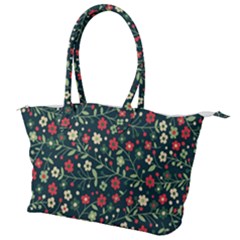 Flowering Branches Seamless Pattern Canvas Shoulder Bag by Nexatart