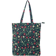 Flowering Branches Seamless Pattern Double Zip Up Tote Bag by Nexatart