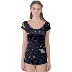 Starry Night  Space Constellations  Stars  Galaxy  Universe Graphic  Illustration Boyleg Leotard  by Nexatart