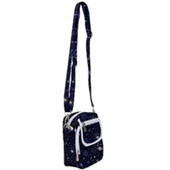 Starry Night  Space Constellations  Stars  Galaxy  Universe Graphic  Illustration Shoulder Strap Belt Bag by Nexatart