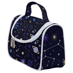 Starry Night  Space Constellations  Stars  Galaxy  Universe Graphic  Illustration Satchel Handbag by Nexatart