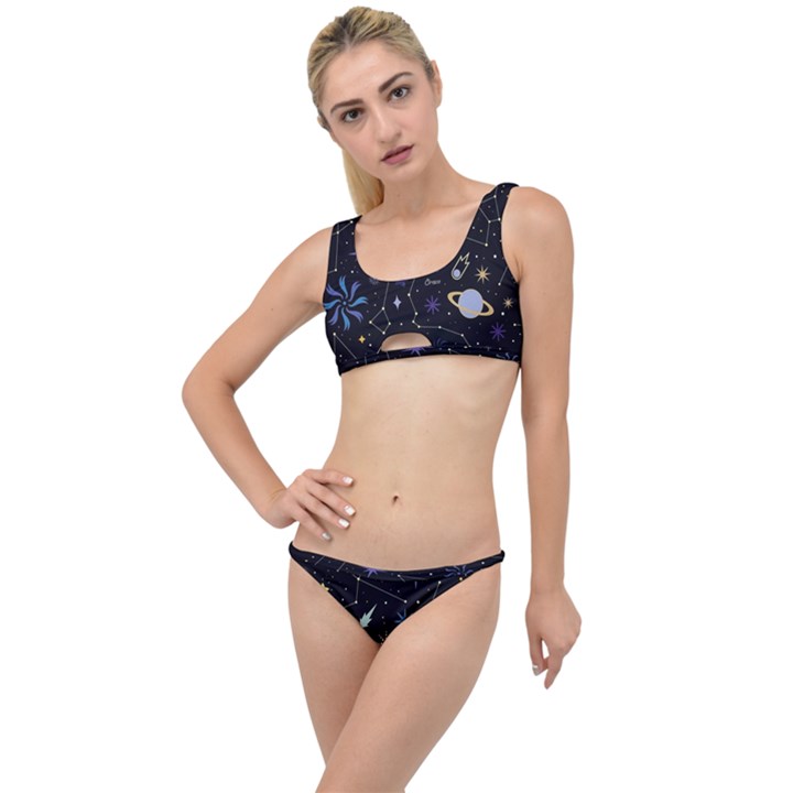 Starry Night  Space Constellations  Stars  Galaxy  Universe Graphic  Illustration The Little Details Bikini Set