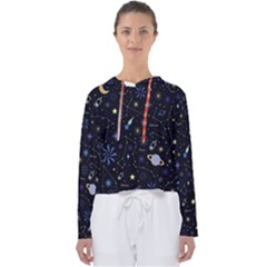 Starry Night  Space Constellations  Stars  Galaxy  Universe Graphic  Illustration Women s Slouchy Sweat