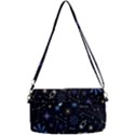 Starry Night  Space Constellations  Stars  Galaxy  Universe Graphic  Illustration Removable Strap Clutch Bag View2