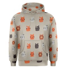 Cat Faces Pattern Men s Core Hoodie