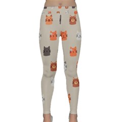 Cat Faces Pattern Classic Yoga Leggings