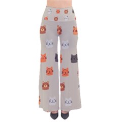 Cat Faces Pattern So Vintage Palazzo Pants by Nexatart