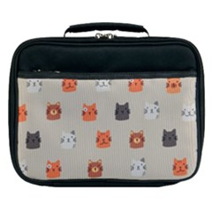 Cat Faces Pattern Lunch Bag by Nexatart