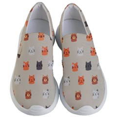 Cat Faces Pattern Women s Lightweight Slip Ons