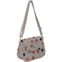 Cat Faces Pattern Saddle Handbag View1