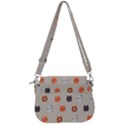 Cat Faces Pattern Saddle Handbag View3