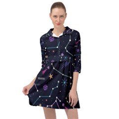 Space Wallpapers Mini Skater Shirt Dress