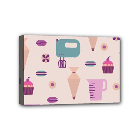 Seamless Bakery Vector Pattern Mini Canvas 6  X 4  (stretched) by Nexatart