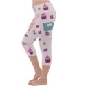 Seamless Bakery Vector Pattern Lightweight Velour Capri Yoga Leggings View2