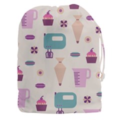 Seamless Bakery Vector Pattern Drawstring Pouch (3xl) by Nexatart