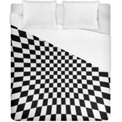 Illusion Checkerboard Black And White Pattern Duvet Cover (california King Size) by Nexatart