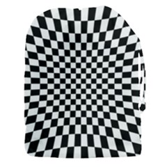 Illusion Checkerboard Black And White Pattern Drawstring Pouch (3xl) by Nexatart