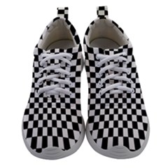 Illusion Checkerboard Black And White Pattern Women Athletic Shoes by Nexatart