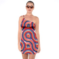 Pattern Curve Design One Soulder Bodycon Dress