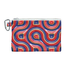 Pattern Curve Design Canvas Cosmetic Bag (medium)