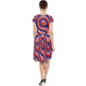 Pattern Curve Design Cap Sleeve Midi Dress View2