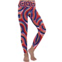 Pattern Curve Design Kids  Lightweight Velour Classic Yoga Leggings View1