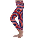 Pattern Curve Design Kids  Lightweight Velour Classic Yoga Leggings View2