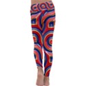 Pattern Curve Design Kids  Lightweight Velour Classic Yoga Leggings View4